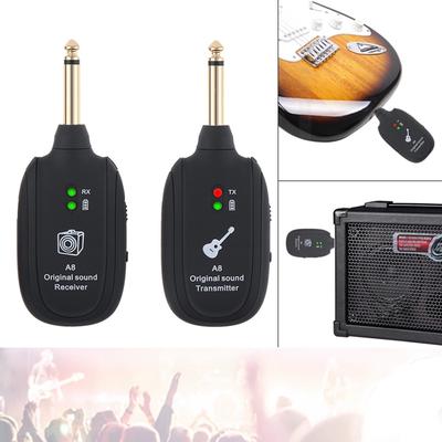 Mini Wireless Rechargeable Electric Guitar Bass Audio Transmitter Receiver 100M Effective Range