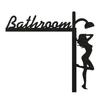 Klebe-Badezimmer-Schild Lustiges Türschild, Metall-Wandkunst für den Denkraum mit humorvollen Zitaten, Selbstklebende Büroplakette Toilette für Toilettenraum, Rostfrei