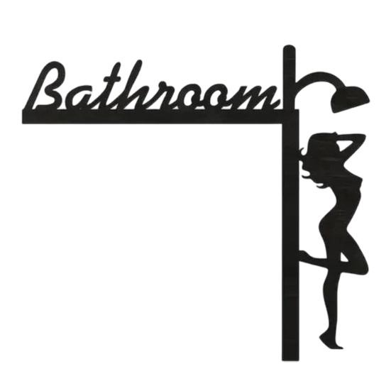 Klebe-Badezimmer-Schild Lustiges Türschild, Metall-Wandkunst für den Denkraum mit humorvollen Zitaten, Selbstklebende Büroplakette Toilette für Toilettenraum, Rostfrei