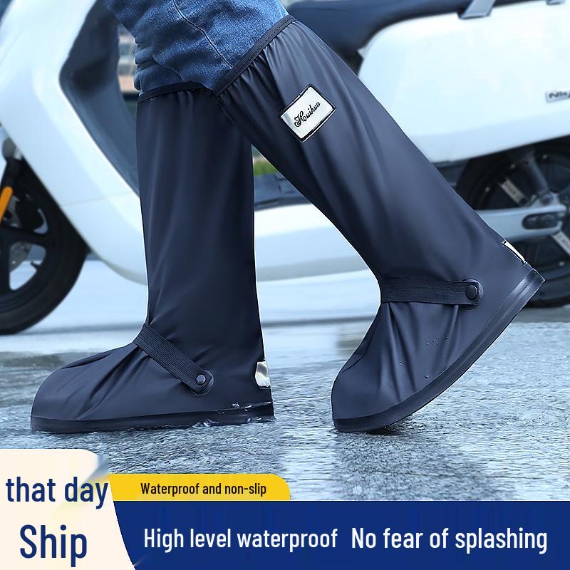 Waterdichte Antislip Siliconen Regen Schoenenhoezen voor Mannen & Vrouwen - Hoge Schacht, Slijtvast, Sneeuw- en Regenbestendig.