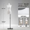 Luxury Full-Body Female Mannequin Display Stand: Fabric-Wrapped, Solid Wood