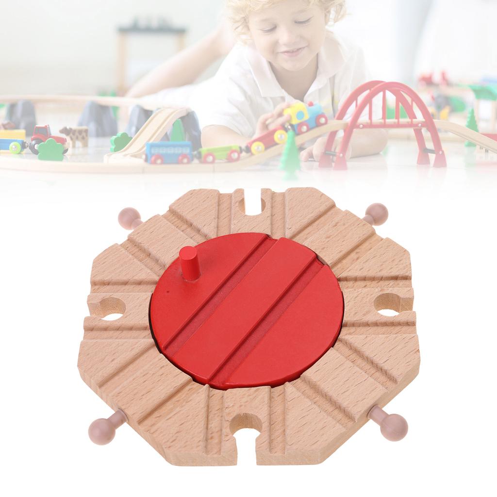 Obrotnice do torów kolejowych Drewniane zestawy rozszerzające do torów kolejowych Drewniane akcesoria do torów kolejowych Kompatybilne z większością torów kolejowych