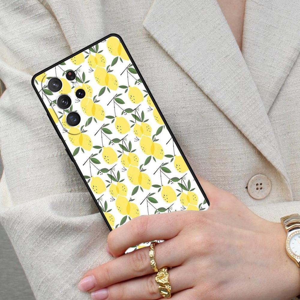 Summer Fruit Lemon Cell Phone Case for Samsung Galaxy S26 Ultra S25 S24 S23 S22 S21 S20 Note10 Cover