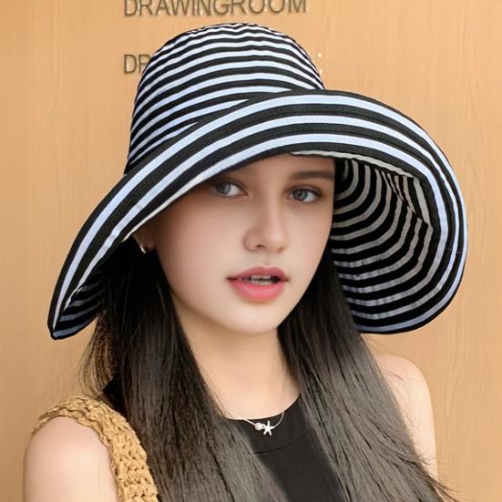 Women Brim Foldable Sun Hat UV Wide Packable Bucket Hat for