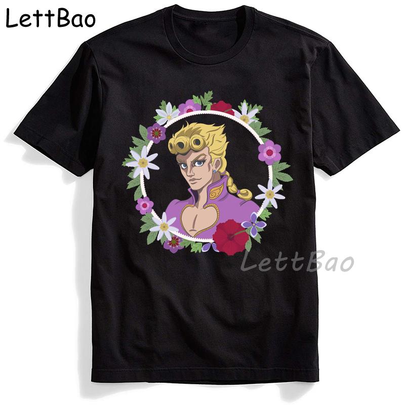Jojos Bizarre Adventure Printed T Shirt Men Japanese Anime Male Tshirt Short Sleeve Funny