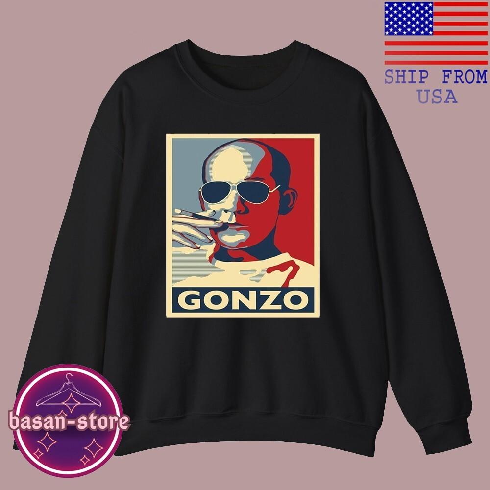Hunter S Thompson GONZO Black Size S3XL Unisex T-Shirt L