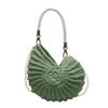 Luxury Hand-woven Shell Bag Women Seaside Conch Shell Messenger Shoulder Bag Exquisite Pearl Chain Fashion Holiday Shopping Bag