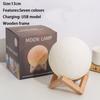 Remote 3d Control 16 Colour Rechargeable Moon Lamp Night Light Kids Dimmable Led