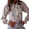 Women S Long Sleeve V Neck Floral Print Casual Shirt
