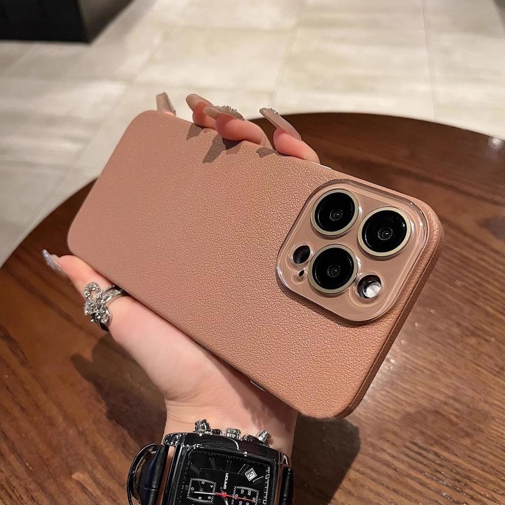 Leather Lychee Pattern Suitable for Apple 15 Promax Mobile Phone Case New IPhone 14 Matte All Inclusive 15 Protective Case