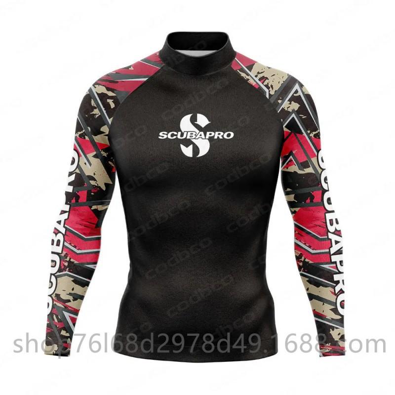 SCUBA Surfing Suit Outdoor Sunblock Snorkeling Swimsuit Long-sleeved Split Top Quick-drying Jellyfish Men's Diving