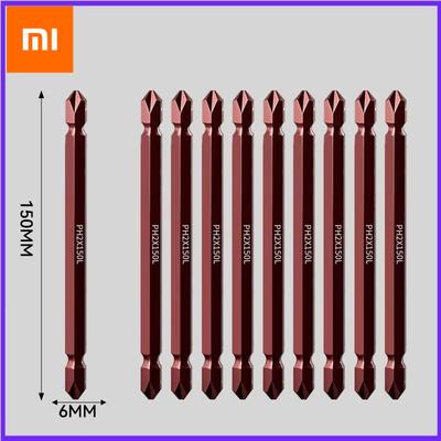 6inch/150mm Magnetic Impact Double Head Cross Screw Drill Bit, Handheld Screw Disassembly and Assembly Power Tool 10 Piece Set