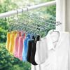 Windproof Socks Drying Rack Stainless Steel Socks Clips Durable Laundry Hanger  Balcony