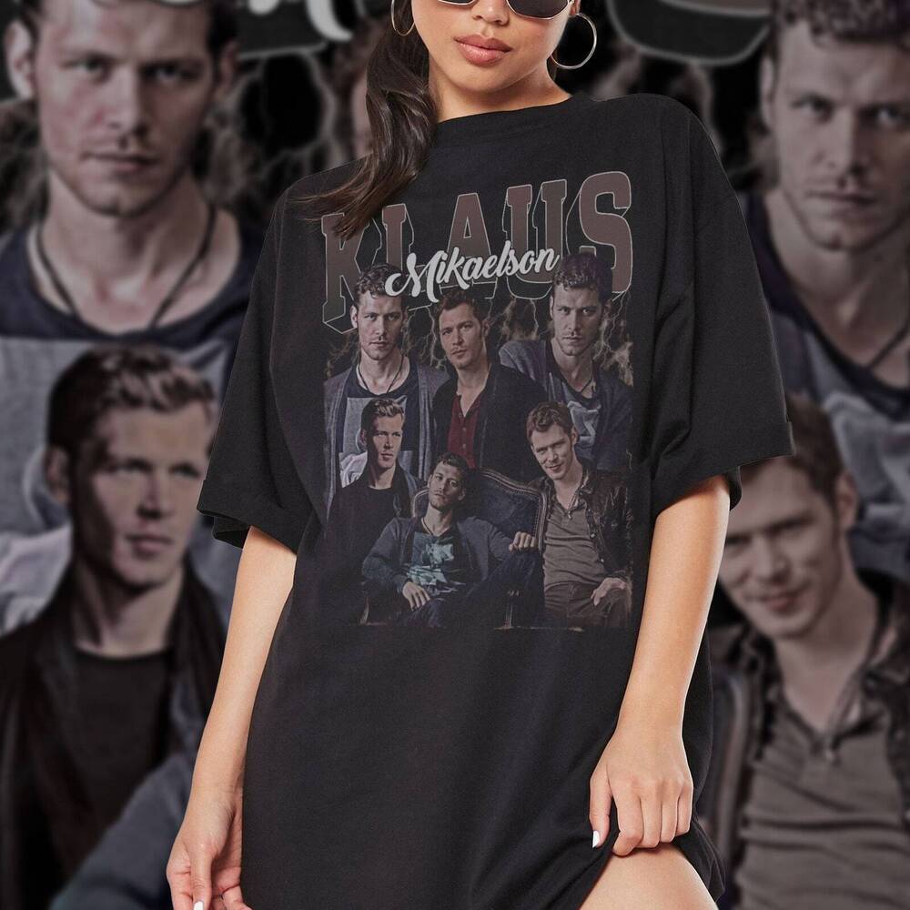 Klaus Mikaelson Shirt T-Shirt Unisex Baumwolle Vintage 90er Grafik-T-Shirt Unisex Rundhals Unisex T-Shirt