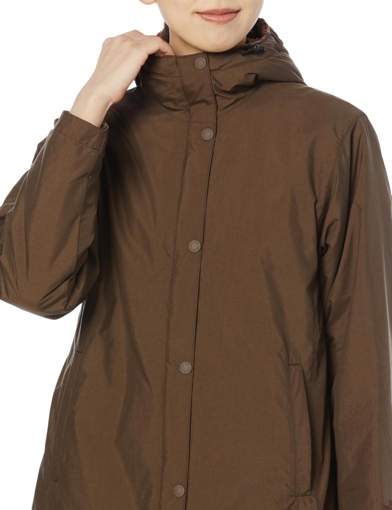 The North Face Compact Nomad Padded Slate Size L Women's Coat, Fleece, Windproof, Water-Repellent, Lightweight, Camping, Brown/Cappuccino,