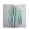 Long A-line Skirt In Cotton and Linen with Elastic Waist In Pure Color for Summer and Autumn