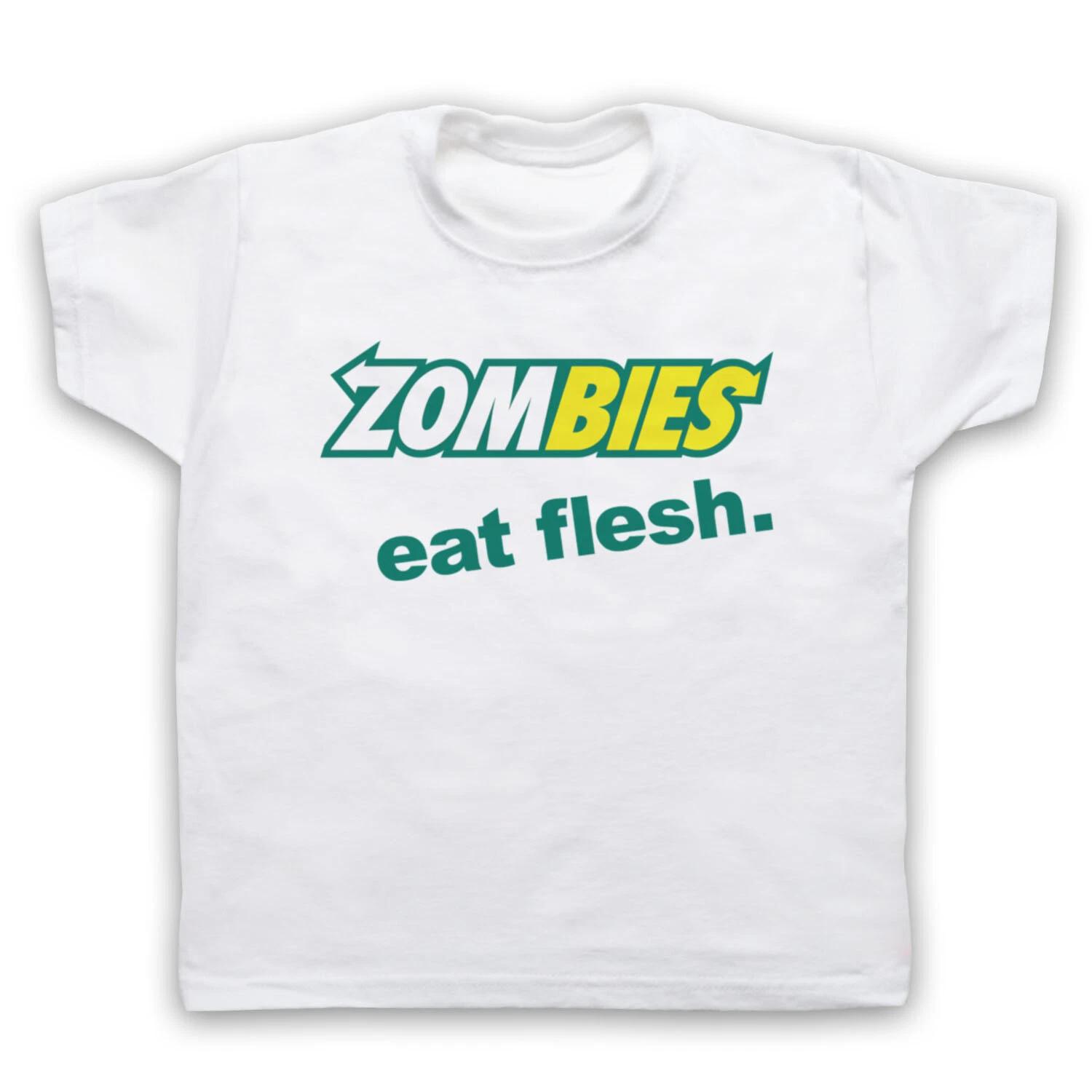 

Zombies Eat Flesh Halloween Costume Sandwich Horror Parody Kids Childs Boys Baby Children T-shirt 100