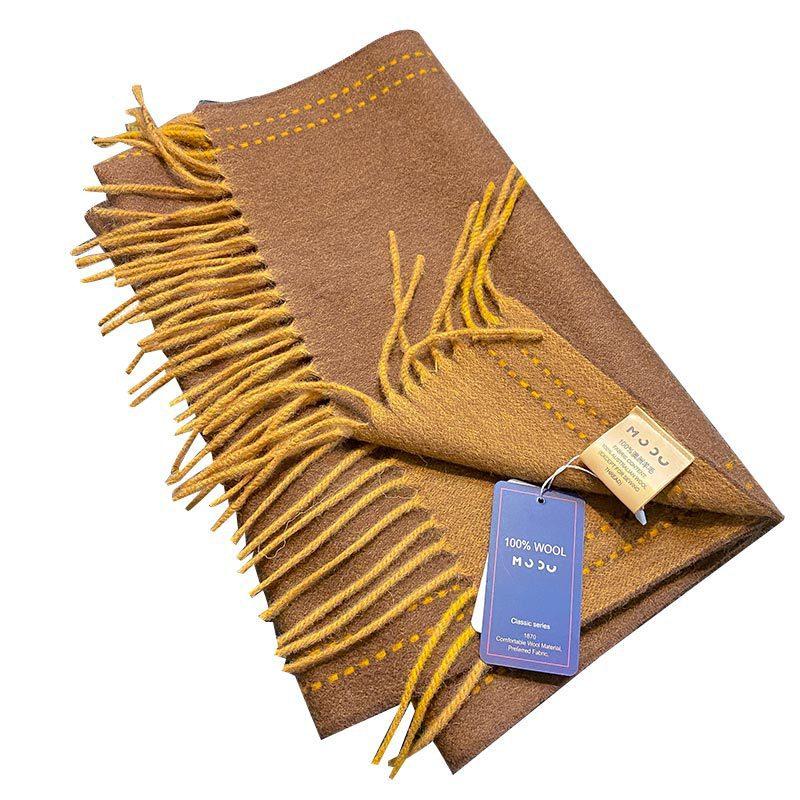 New Autumn and Winter Double Sided and Two  Color Wool Scarf for Women  Korean Style  High End and Versatile  Thickened and Warm Scarf Shawl