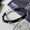 Personality Punk Vintage Black Leather Choker Necklaces For Women Girls Gothic Hip Hop Cross Collars Jewelry Accessories Gifts