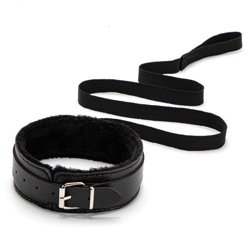 7-Piece Erotic SM Set: Plush Handcuffs, Leather Whip, Binding Restraints & More.