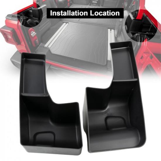 Car Trunk Storage Organizer Box Rear Cargo Side Tray For Jeep Wrangler JL 18-23
