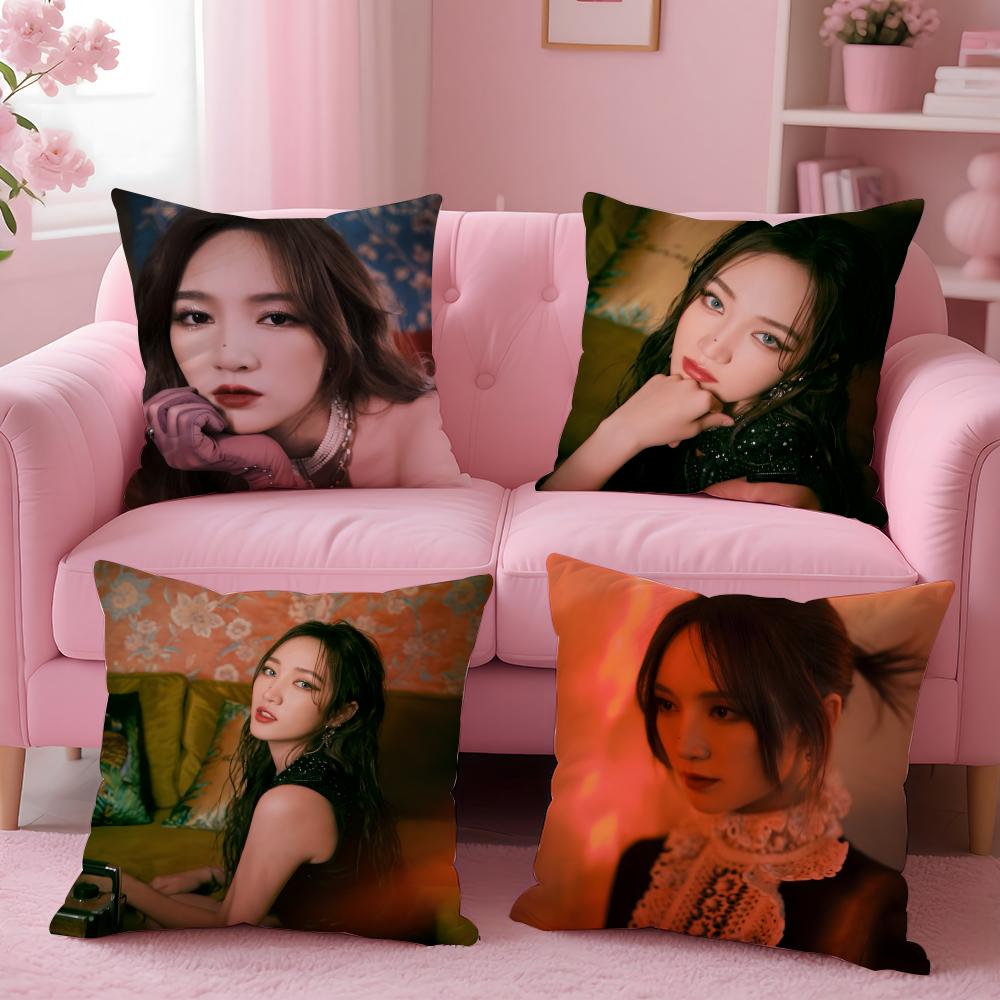 Popular fashion Chinese singer MMeng Jia Cushion Cover Pillow Case Soft Friendly Fabric Concealed Zipper