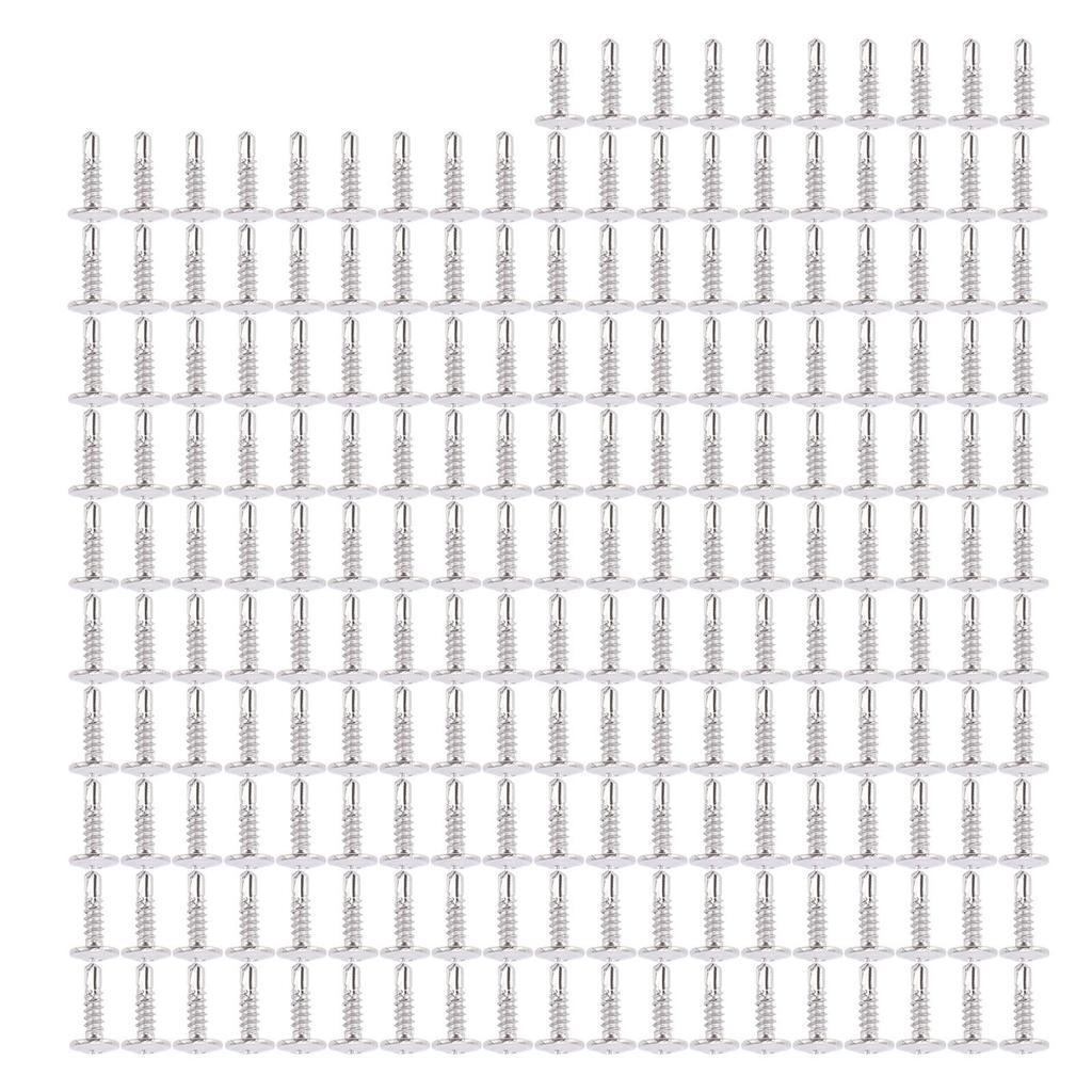 200 Stück Selbstbohrende Schraube M4.2x16 Rundkopf mit Unterlegscheibe Edelstahl Befestigungselement Zubehör Set Kit