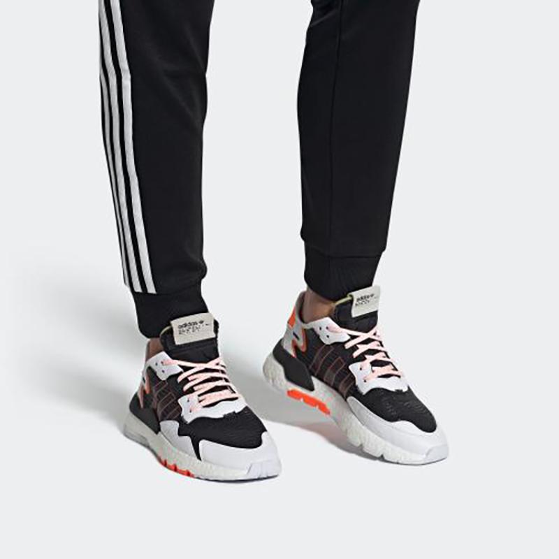 Adidas Originals Nite Jogger 'Cloud White/Core Black/Solar Orange' Sneaker FU6842