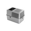 Stainless Steel Cat Litter Box Fully Enclosed Anti-Splash Cats Toilet Metal Kitty Washroom Rustproof High Sided Cat Bedpans