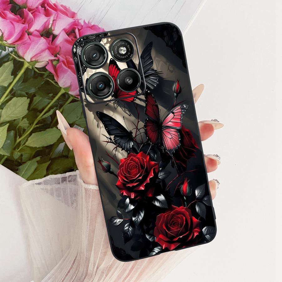 Pour Motorola Moto G15 Coque d'alimentation nœud papillon Peinte Housse de Protection Coque de Téléphone en Silicone Souple Pour Moto G15 G17 Sacs de Téléphone d'alimentation