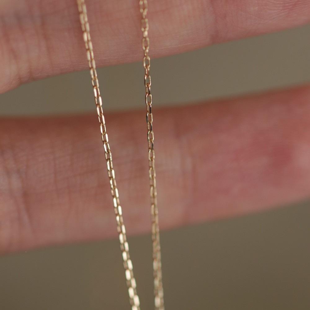 Delicate 14K Gold-Plated 925 Sterling Silver Necklace with Invisible Thin Chain and Pendant