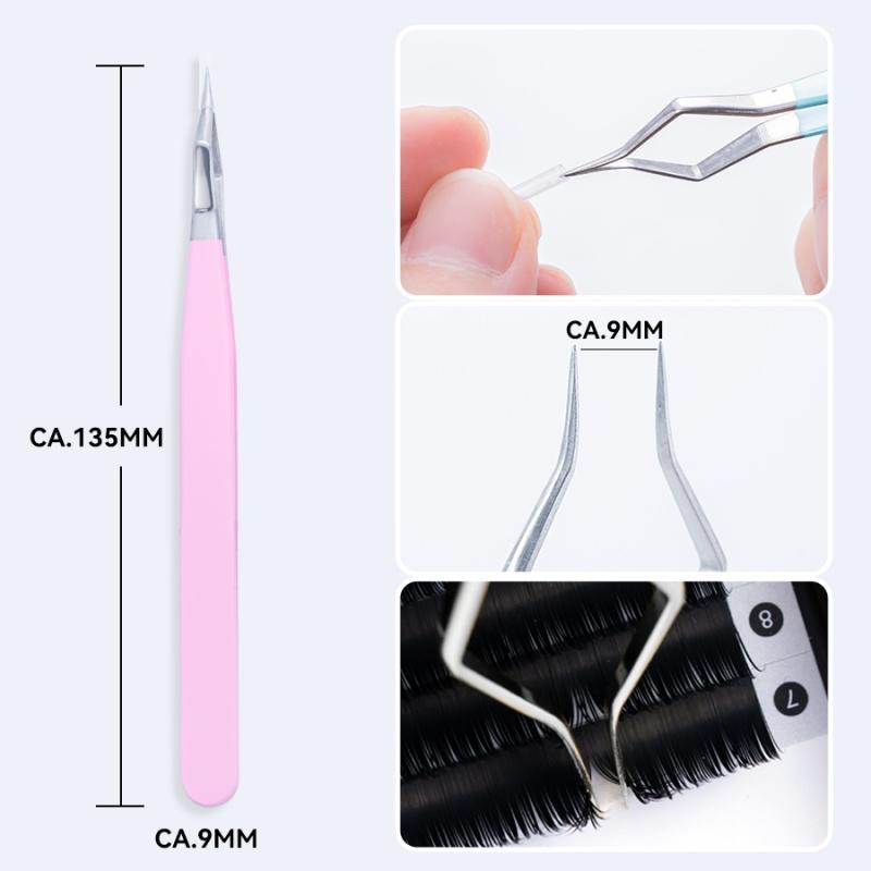 New Stainless Steel Isolation Tweezers for Eyelash Extension High Precision Separation Tweezer Fiber Tip Volume Isolation Tools