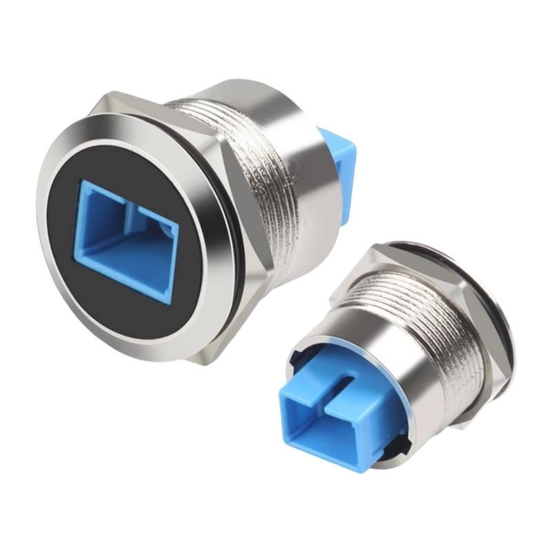 Type C LC Female to Female Fiber Opticals Adapters Socket Panel Module Embedded Design for Networking Signal Stability