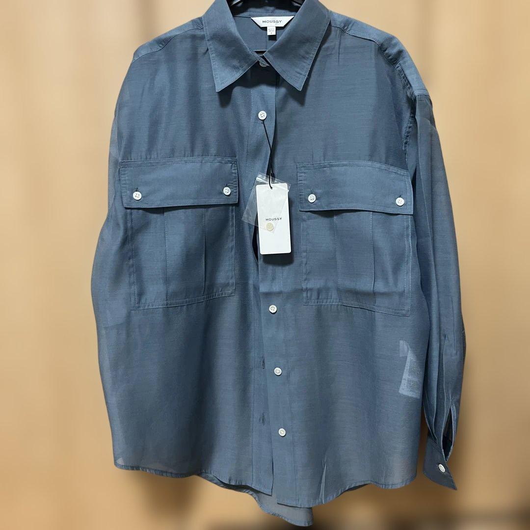 MOUSSY sheer shirt with pockets