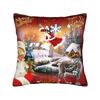 Christmas Santa Snowman Pillow Case Retro Trendy Pillow Cover Comfy Pillowcases For Office Car Home Decor