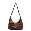 Vintage Leopard Print Tote Bag Women's Large Capacity Shoulder Bag Soft Leather Crossbody Bag