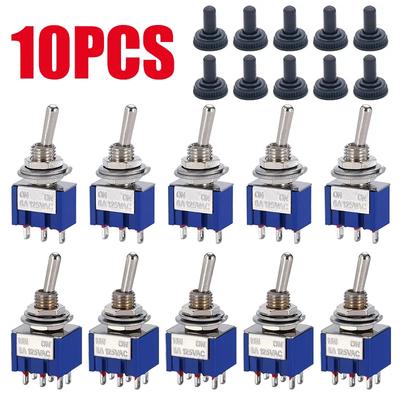 10pcs ON-OFF-ON / ON-ON Miniature Toggle Switches Mini MTS-102 103 202 203 Power Button Switch 3pin 6pin