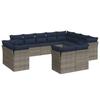 VidaXL Salon de Jardin avec Coussins 12 pcs, Canapés de Terrasse, Ensemble de Meubles d'Extérieur Patio, Moderne, Gris 3218531