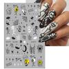 5 Sheets Halloween Nail Art Stickers For DIY Nail Supplies Decoration