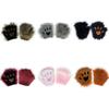 Guantes de Patas de Animal de Peluche Elegantes Suaves de Piel Sintética Accesorio de Cosplay Unisex Multicolor