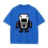 Domo Kun Skeleton Funny Meme Print T Shirts Unisexs Women Gothic Metal Rock Style Tshirt Unisex Punk Pure Cotton Oversized Tshirts