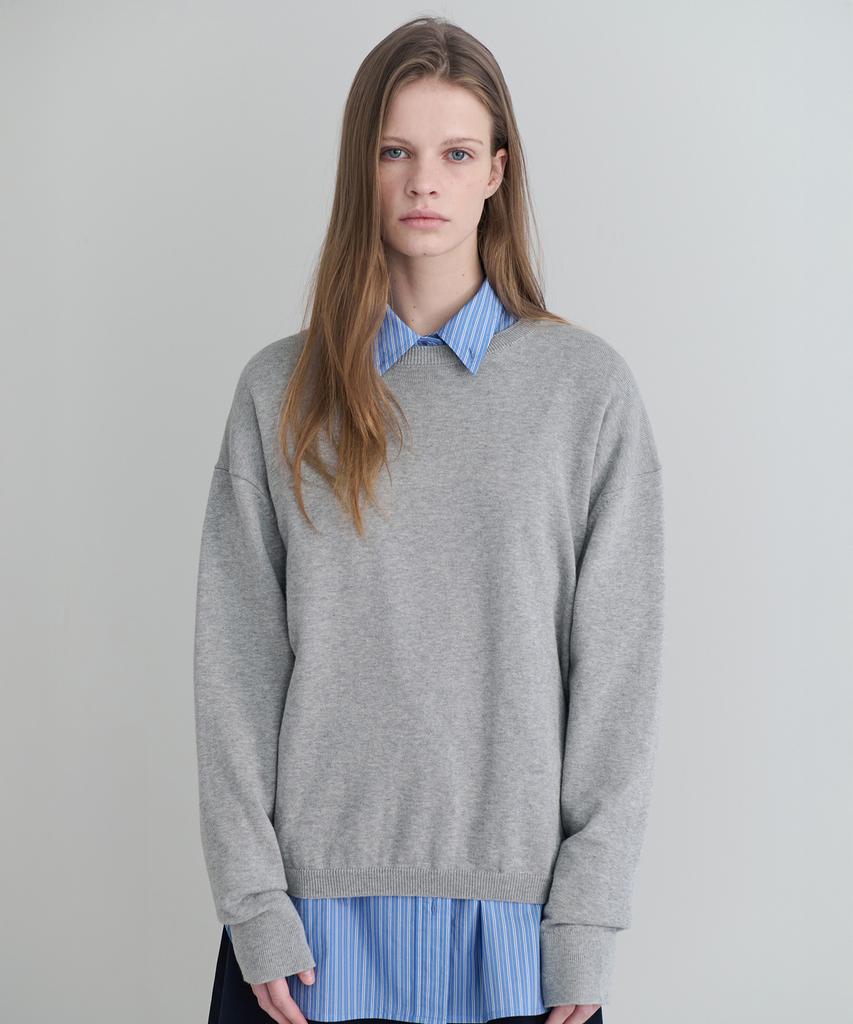 Leuba All-Day Cotton Round Knit - Melange Gray