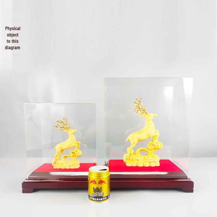 Flocked Sand Gold Deer Ornament for Living Room: Wine/TV Cabinet Decor Small Gold: 10.5*5*17.5CM