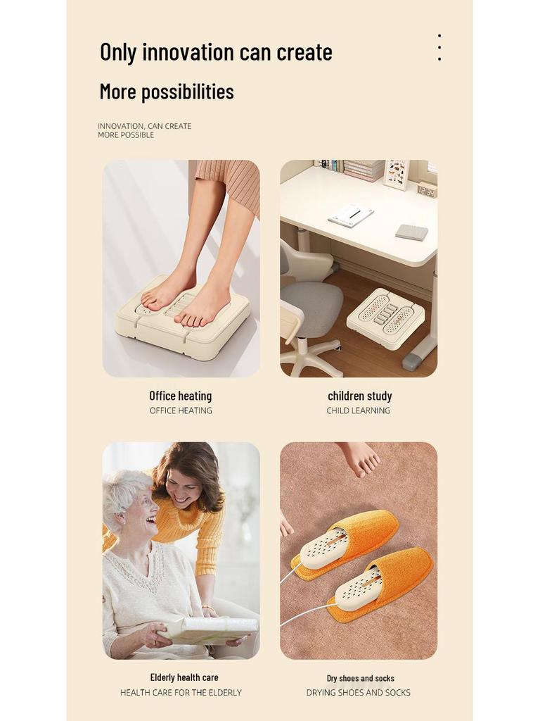 Portable Smart Shoe Dryer & Warmer: Foldable, Easy-to-Store Household Heating Solution.