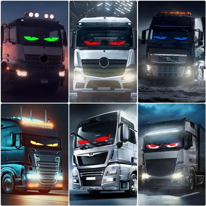 2PCS Devil Eyes Light for Cars Dynamic Big Led Eyes for Car Flexible LED Display Soft Screen Devil Eyes Light Unbendable