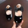 Children, Patent Leather, Princess Shoes, Girls' Shoes, Large Bow, Flat Shoes, Soft Sole, Soft Surface, Single Shoes