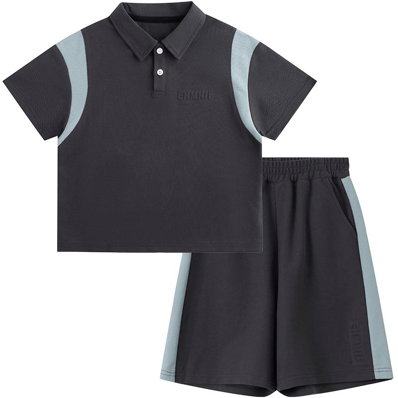 Boys Summer Polo Shirt Shorts Set 160