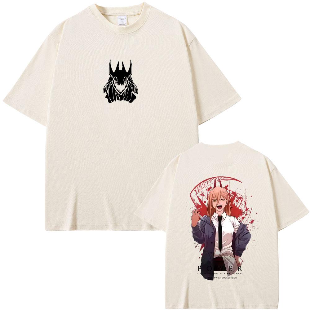 

Chainsaw Unisex Print Unisexs and Womens cotton Tshirts 2026 summer Cartoon pattern Loose casual shortsleeved top S