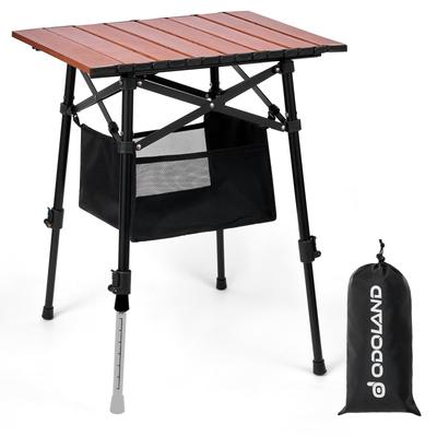Camping Table Mini Folding 60kg Load Waterproof Aluminum Easy Storage Bag Outdoor Table Height-Adjustable (2-Person) Table, Capacity,