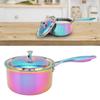 Stainless Steel Thickened Milk Pot with Lid Compound 3‑Layer Bottom Complementary Food Pot